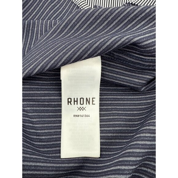 Rhone Mens‎ Striped Button-Up Shirt XL Black & White Cotton Blend - Picture 7 of 10